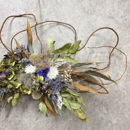 ☆ドライフラワー 横型スワッグ ☆ ユーカリナチュラルスワッグ ドライ