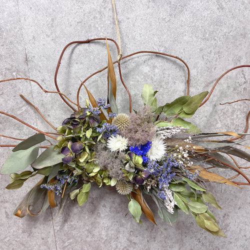 ☆ドライフラワー 横型スワッグ ☆ ユーカリナチュラルスワッグ ドライ