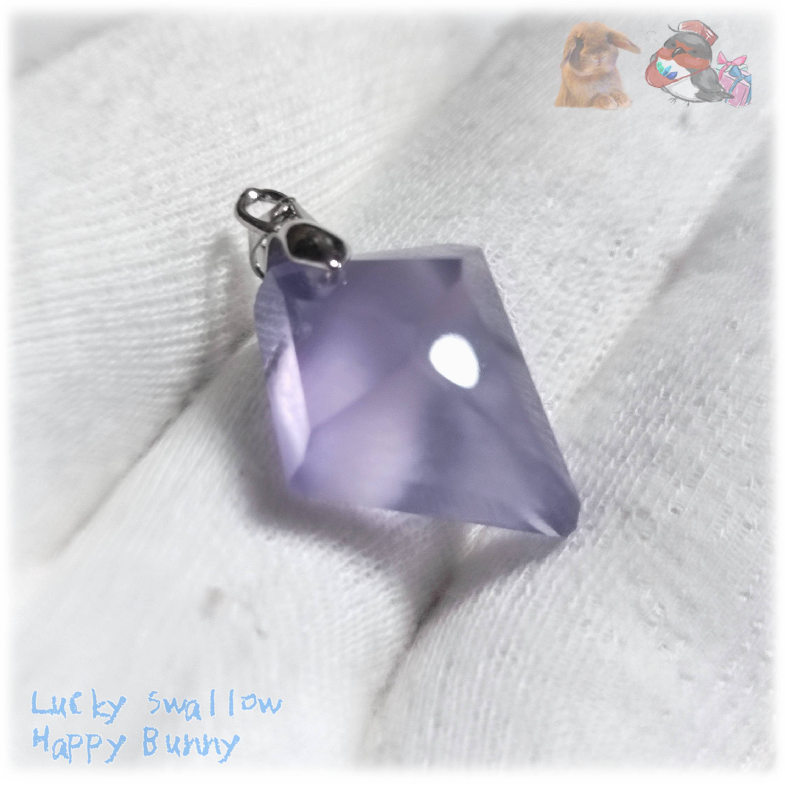 すみれ色 パープルフローライト 紫蛍石 ロシア産  purple fluorite ペンダント ネックレス No5735