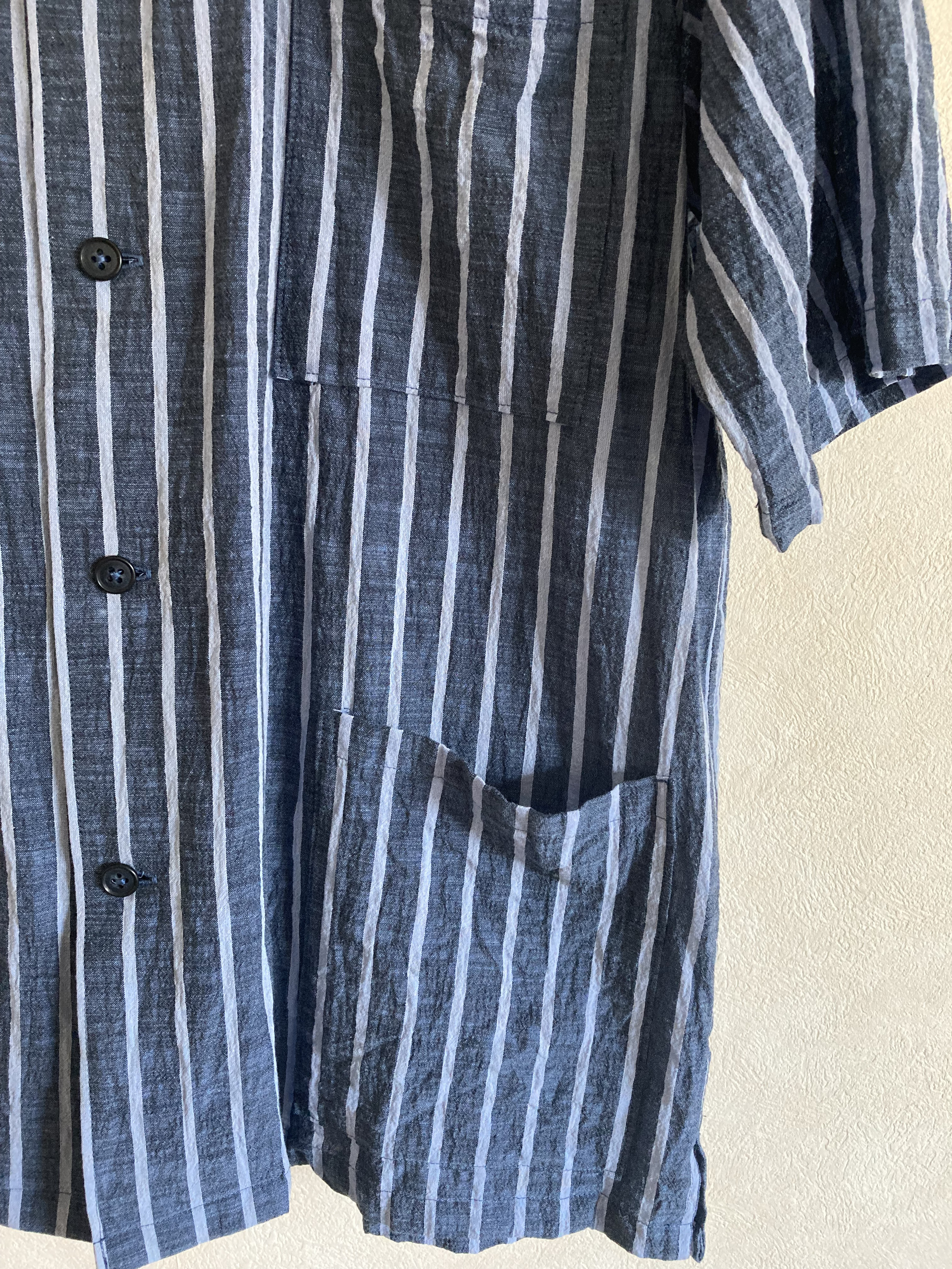 ありそうで無かった４ポケット綿麻ハーフスリーブオーバーシャツ！第2弾