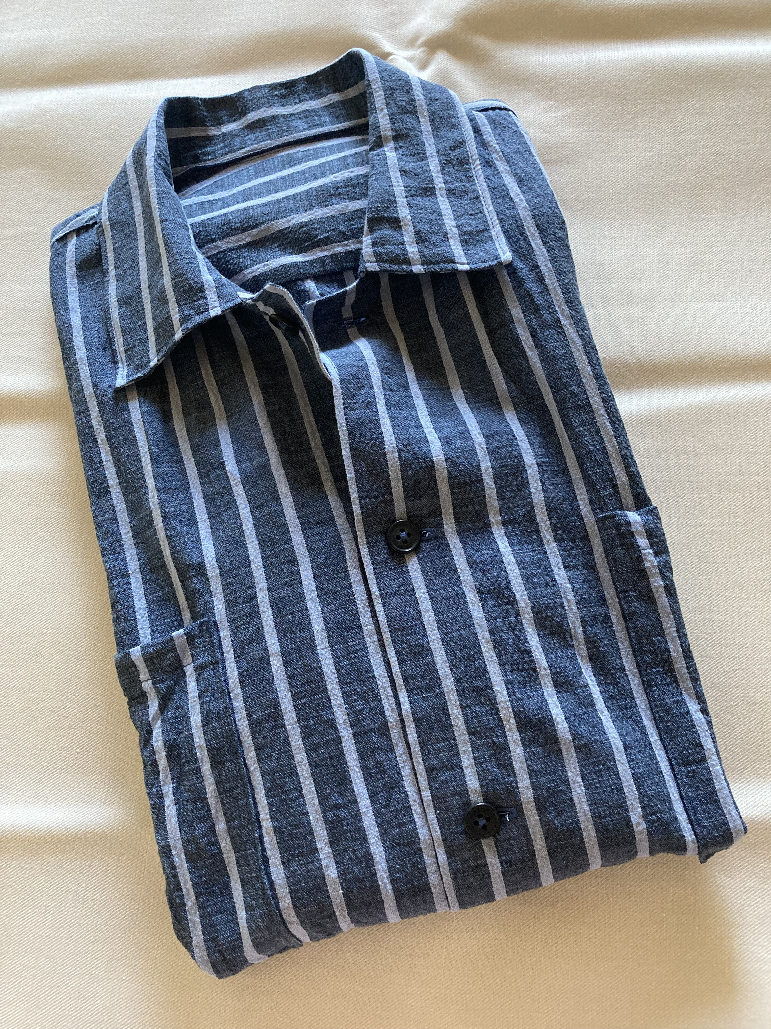 ありそうで無かった４ポケット綿麻ハーフスリーブオーバーシャツ！第2弾