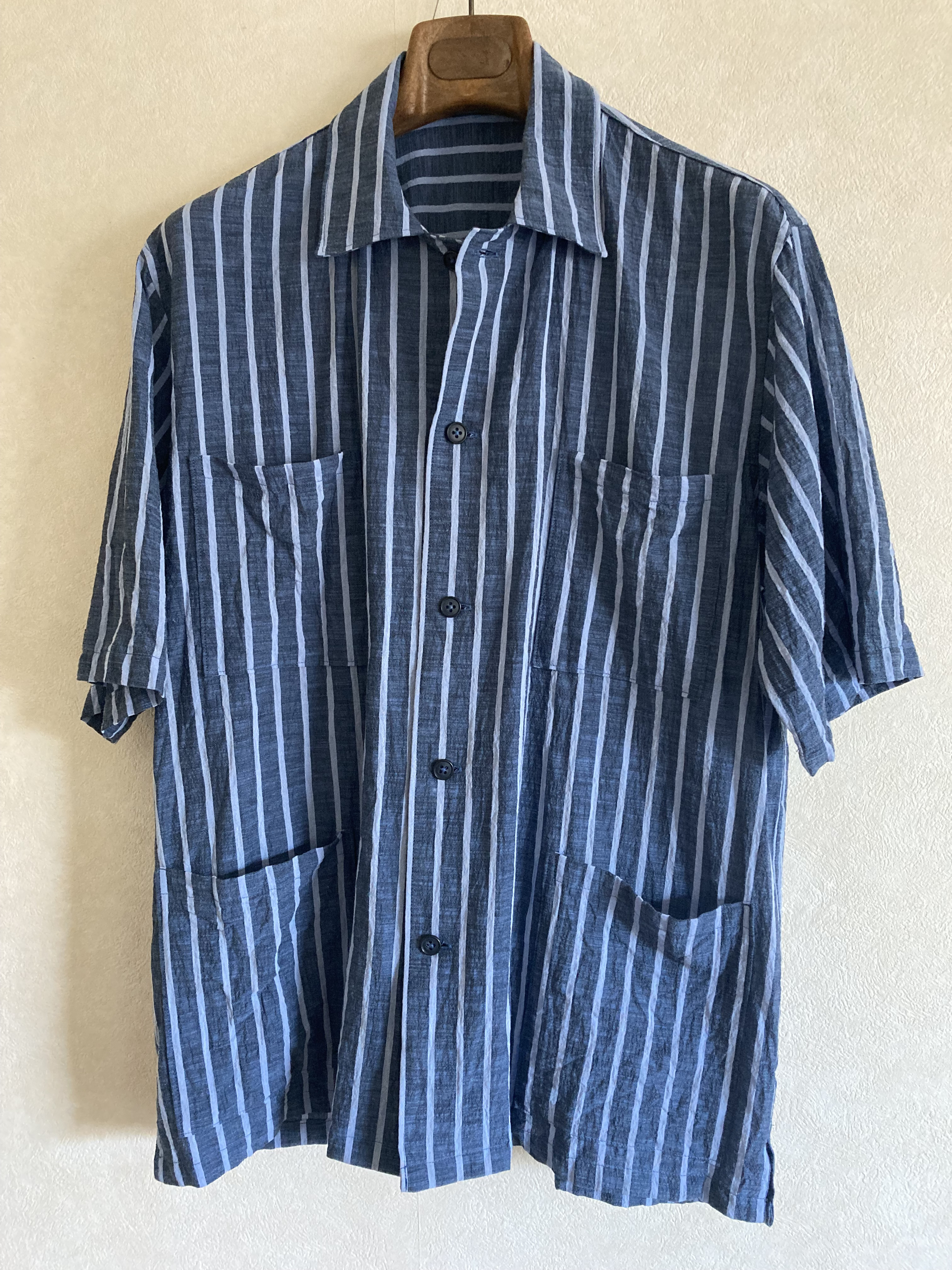 ありそうで無かった４ポケット綿麻ハーフスリーブオーバーシャツ！第2弾