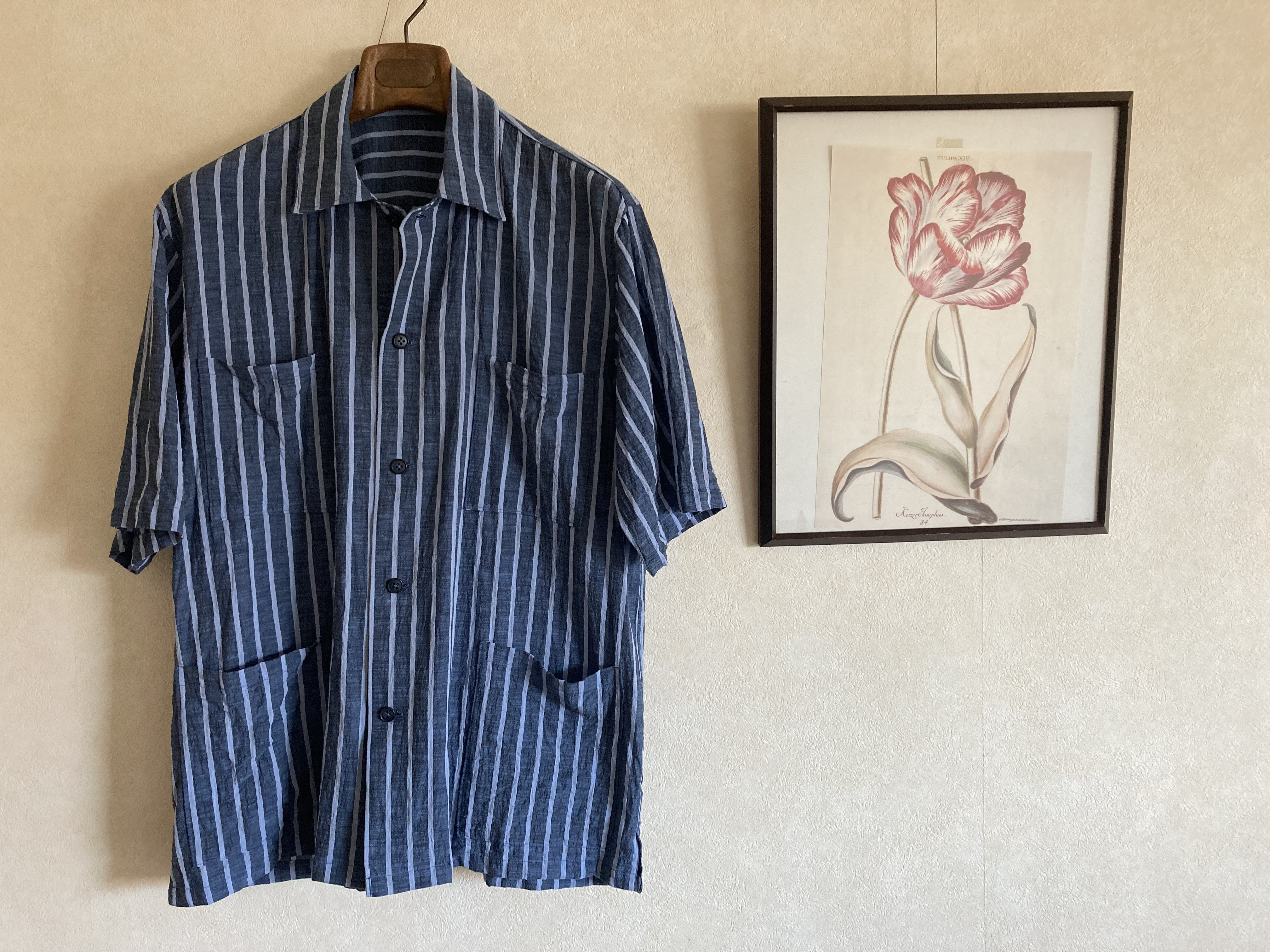 ありそうで無かった４ポケット綿麻ハーフスリーブオーバーシャツ！第2弾