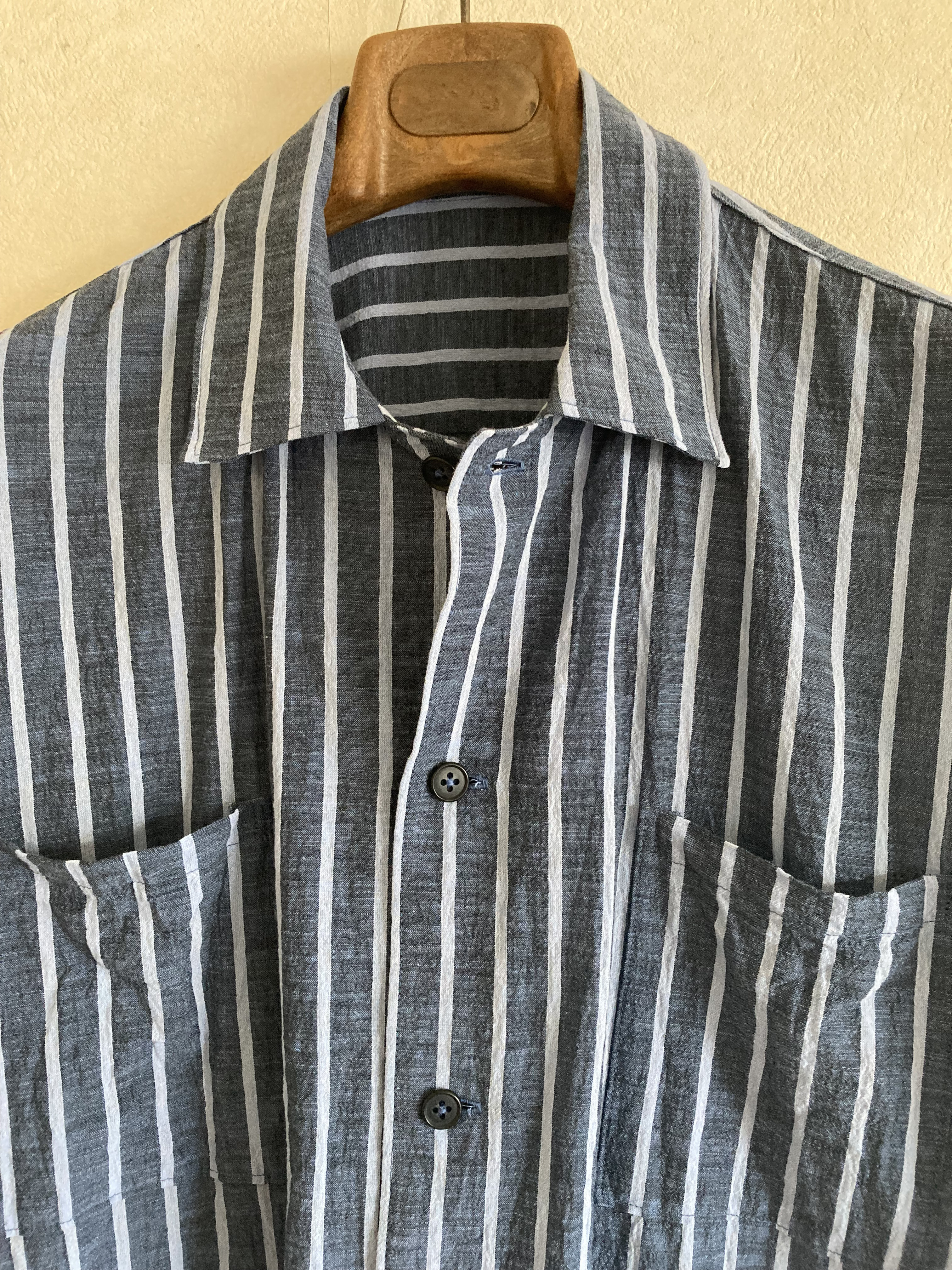 ありそうで無かった４ポケット綿麻ハーフスリーブオーバーシャツ！第2弾