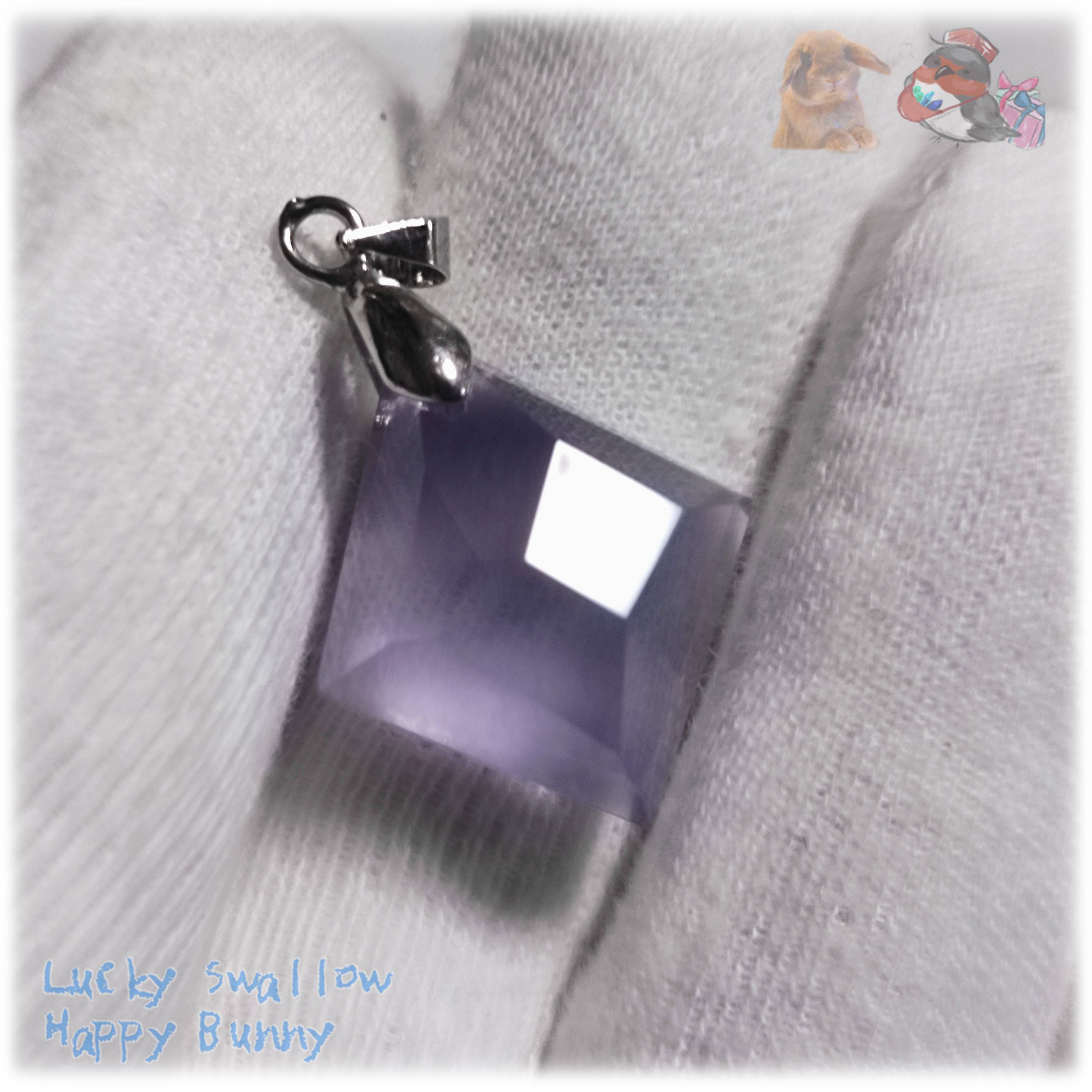 すみれ色 パープルフローライト 紫蛍石 ロシア産  purple fluorite ペンダント ネックレス No5736