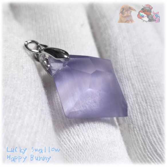 すみれ色 パープルフローライト 紫蛍石 ロシア産  purple fluorite ペンダント ネックレス No5736 6枚目の画像