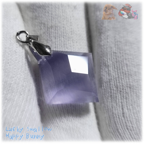 すみれ色 パープルフローライト 紫蛍石 ロシア産  purple fluorite ペンダント ネックレス No5736 5枚目の画像