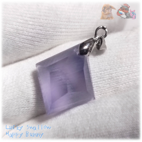 すみれ色 パープルフローライト 紫蛍石 ロシア産  purple fluorite ペンダント ネックレス No5736 4枚目の画像