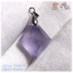 すみれ色 パープルフローライト 紫蛍石 ロシア産  purple fluorite ペンダント ネックレス No5736 3枚目の画像