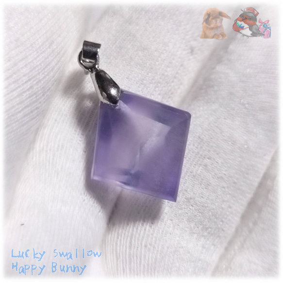 すみれ色 パープルフローライト 紫蛍石 ロシア産  purple fluorite ペンダント ネックレス No5736 10枚目の画像