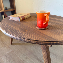 英国風 楕円 丸テーブルA サイズオーダ可 サイドテーブル カフェテーブル イギリス アンティーク 家具 ダイニング可能 6枚目の画像