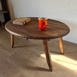 英国風 楕円 丸テーブルA サイズオーダ可 サイドテーブル カフェテーブル イギリス アンティーク 家具 ダイニング可能 3枚目の画像