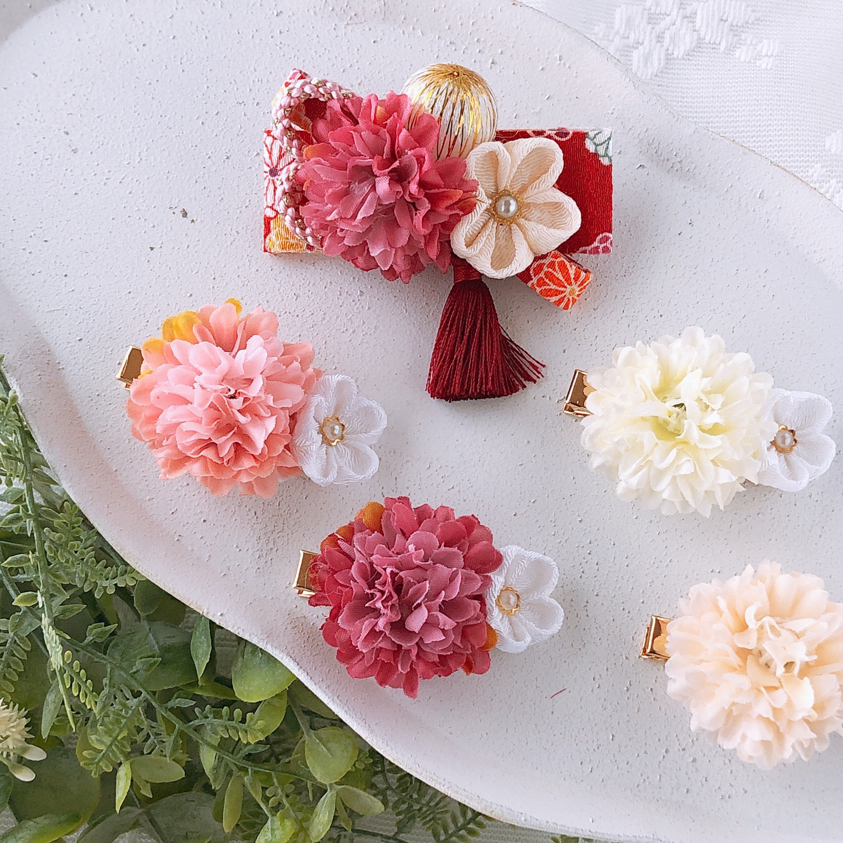 七五三　女の子７歳　全部セット☆髪飾り用花ピン付き！ 七五三 女の子7歳 全部セット☆髪飾り用花ピン付き！ 七五三女の子7