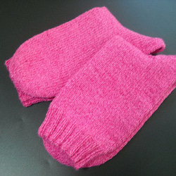 手編みの靴下　コットンと竹繊維を含んだ糸で編んだ靴下（女性用 d） 7枚目の画像