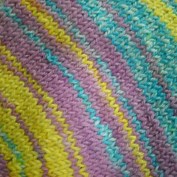 手編みの靴下　コットンを多く含んだ糸で編んだ靴下（女性用） 7枚目の画像