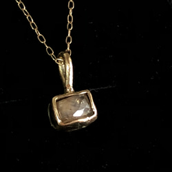 ナチュラルダイヤモンド（スクエア型）・k10ゴールドペンダント 6枚目の画像