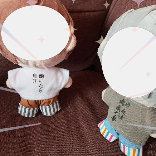 ぬい服 文字入れ可 シンプルTシャツ 10～12、15～17cm向け 全14