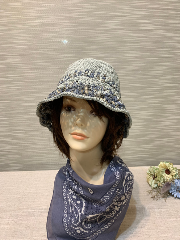 編織漁夫帽-夏/日本材質短版輕便漁夫帽。薄荷潑墨色/遮陽帽 第2張的照片
