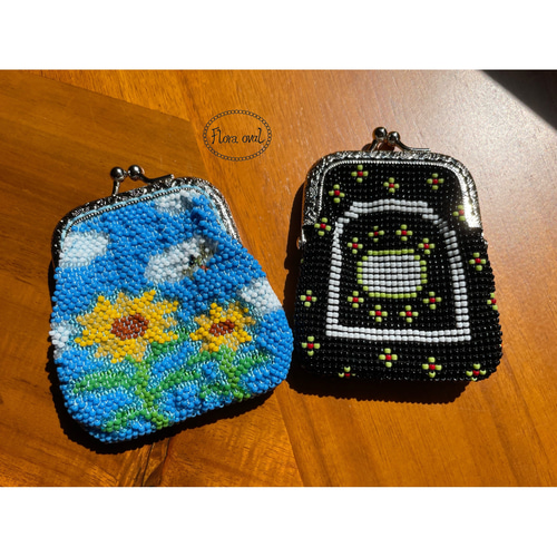 最終お値下げ【未使用・長期保管品】ビーズ財布 ビーズがま口財布 小銭入れ 最終お値下げ【未使用・長期保管品】ビーズ財布 ビーズがま口