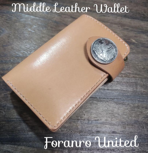 Middle Leather Wallet FORANRO 1枚目の画像