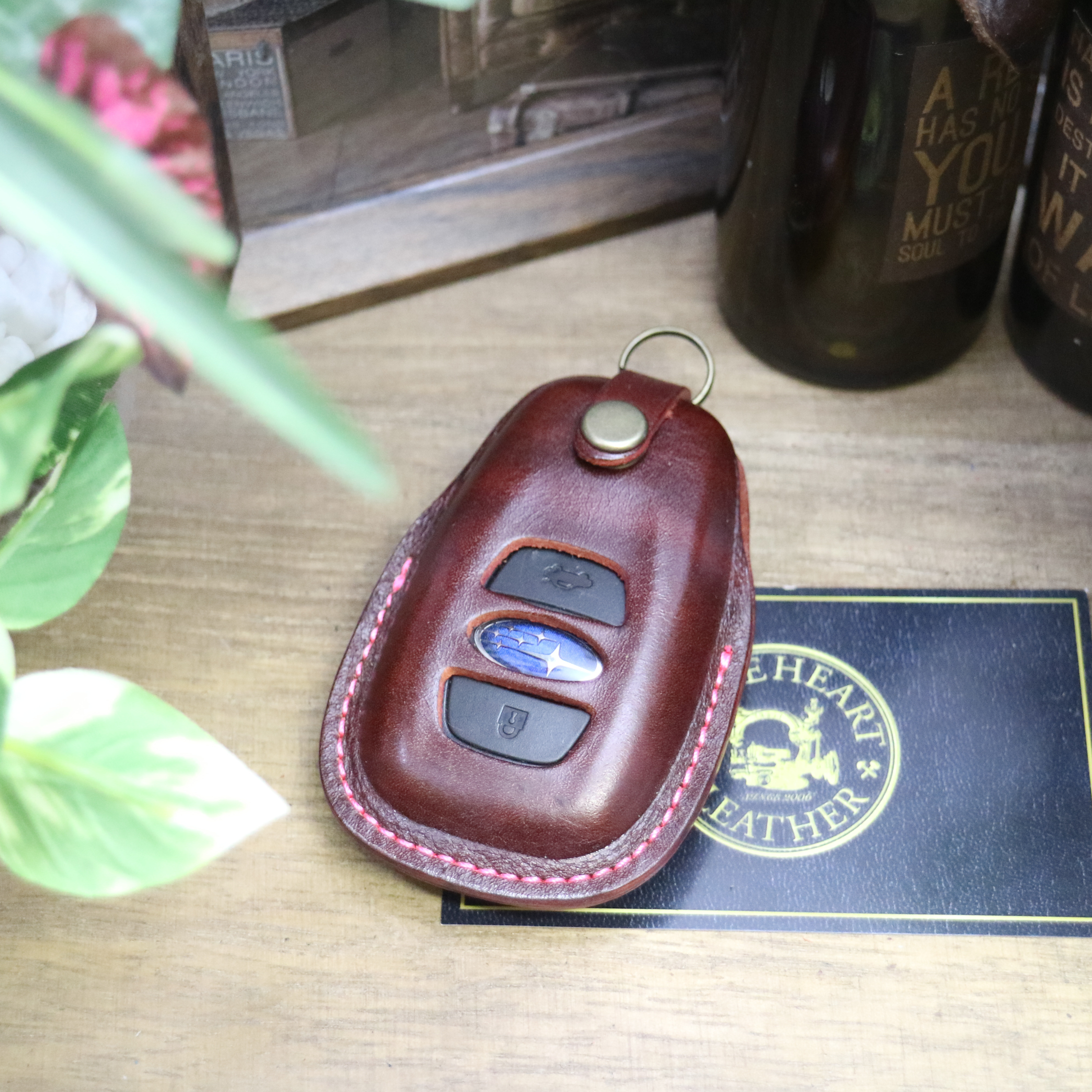 名入れ 無料 スマートキーケース　 スバル　本革 　レボーグ インプレッサ フォレスタ　等  欧州産皮革「ルガトー」