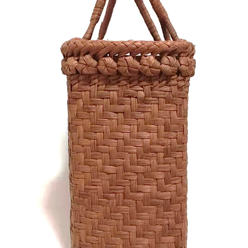 山葡萄バッグ四角形一段花結び かごバッグ 山葡萄バッグ魅力 通販  