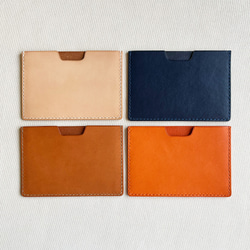Amsterdam 皮革護照夾護照套-航海藍 /香橙色/ 楓葉棕/ 杏色白 第2張的照片