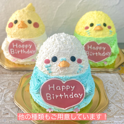 オカメインコの立体ケーキ 誕生日 記念日 インコ [ご希望のお受取り日