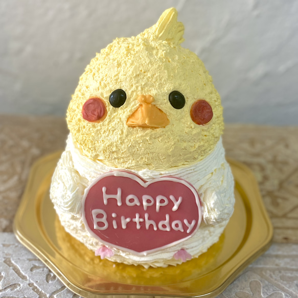 オカメインコの立体ケーキ　誕生日　記念日　インコ　ケーキ　[ご希望のお届け日・時間帯をご指定ください] 1枚目の画像