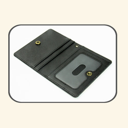 二つ折りパスケース/ICカードケース/カードケース【花火（HANABI）】（名入れ可） 5枚目の画像