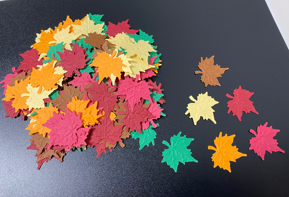 クラフトパンチ　もみじ　秋　紅葉　壁面飾り　アルバム 1枚目の画像