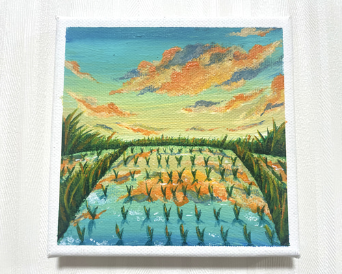 アクリルアート　アートパネル　絵画　アクリル絵の具　工場夜景　キャンバスアート アクリルアート アートパネル 絵画 アクリル絵の具 工場夜景