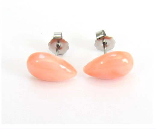 宝石珊瑚　さんご　アクセサリー・ジュエリ－　イヤリング・ノンホールピアス　cw－0450