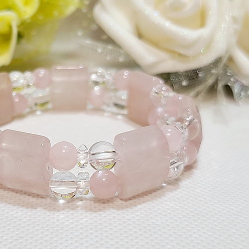 No.937】ローズクォーツデザインバングルブレスレット バングル