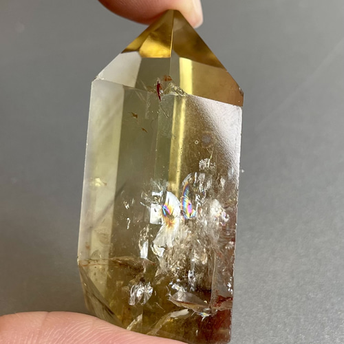 シトリン六角柱 レインボー ポイント 高品質黄水晶 お守 セット シトリン六角柱 レインボー ポイント 高品質黄水晶 お守 セット