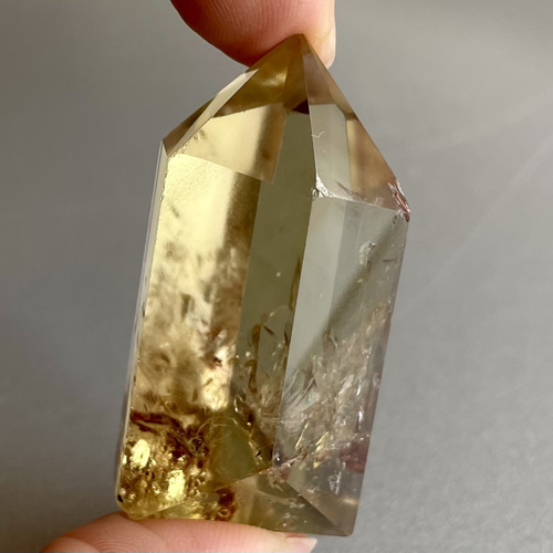シトリン六角柱 レインボー ポイント 高品質黄水晶 お守 セット シトリン六角柱 レインボー ポイント 高品質黄水晶 お守 セット