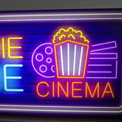 Lサイズ】映画 シネマ ムービー 洋画 邦画 看板 置物 雑貨 ライトBOX