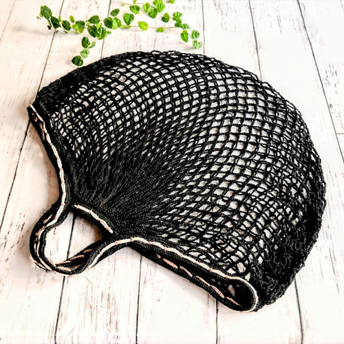 刺繍 ネットバッグ マルシェバッグ メッシュバッグ エコバッグ