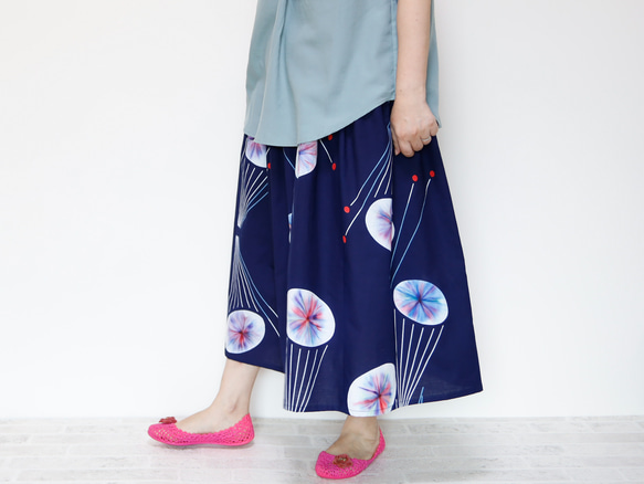 OKINAWA SKIRT LONG -upcycled from unused summer KIMONO 第3張的照片