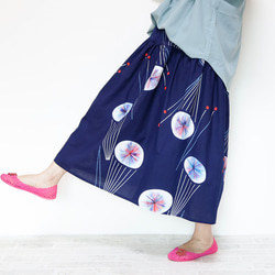 OKINAWA SKIRT LONG -upcycled from unused summer KIMONO 第9張的照片