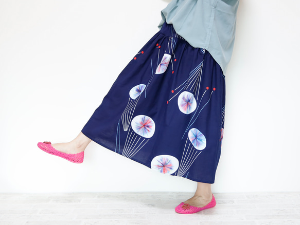 OKINAWA SKIRT LONG -upcycled from unused summer KIMONO 第9張的照片