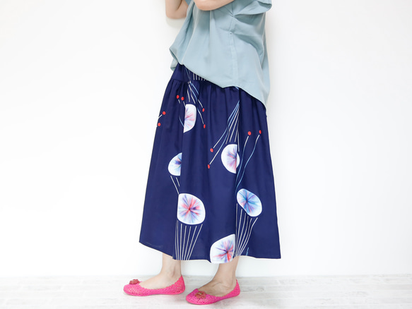 OKINAWA SKIRT LONG -upcycled from unused summer KIMONO 第10張的照片