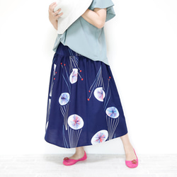 OKINAWA SKIRT LONG -upcycled from unused summer KIMONO 第1張的照片