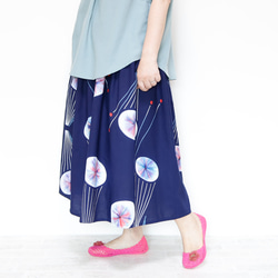 OKINAWA SKIRT LONG -upcycled from unused summer KIMONO 第4張的照片