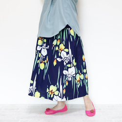 OKINAWA SKIRT LONG -upcycled from unused summer KIMONO 第3張的照片