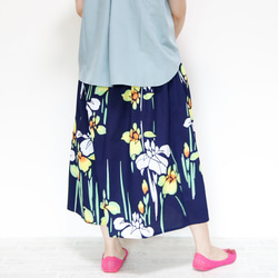 OKINAWA SKIRT LONG -upcycled from unused summer KIMONO 第14張的照片