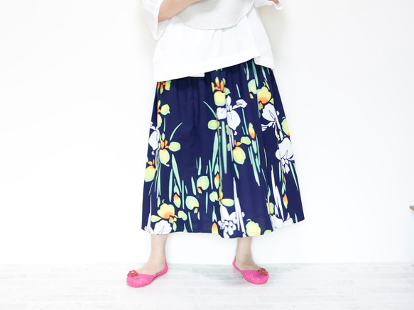 OKINAWA SKIRT LONG -upcycled from unused summer KIMONO 第7張的照片