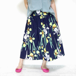 OKINAWA SKIRT LONG -upcycled from unused summer KIMONO 第2張的照片