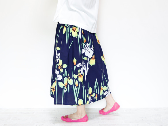 OKINAWA SKIRT LONG -upcycled from unused summer KIMONO 第6張的照片