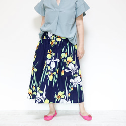 OKINAWA SKIRT LONG -upcycled from unused summer KIMONO 第13張的照片